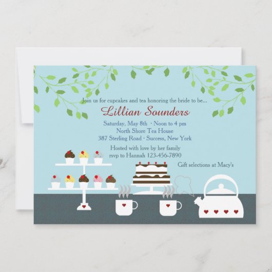 Desserts Divins Invitation À Thème De Printemps (Devant)