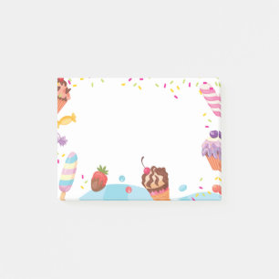 Desserts et bonbons Notes post-it
