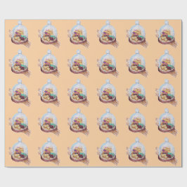 Desserts onder glazen koepel cadeaupapier