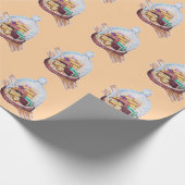 Desserts onder glazen koepel cadeaupapier (Hoek)