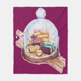 Desserts onder glazen koepel fleece deken