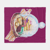 Desserts onder glazen koepel fleece deken (Voorkant (Horizontaal))