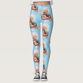 Desserts onder glazen koepel leggings