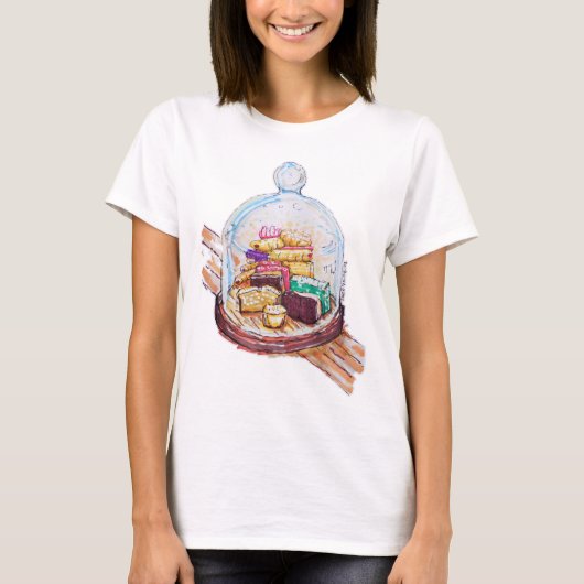 Desserts onder glazen koepel t-shirt (Voorkant)