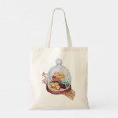 Desserts onder glazen koepel tote bag (Achterkant)