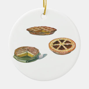 desserts, Thanksgiving Pies, Pecan Pumpkin Keramisch Ornament