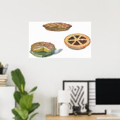  desserts, Thanksgiving Pies, Pecan Pumpkin Poster (Thuiskantoor)