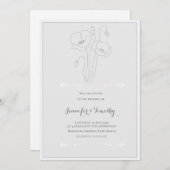 dessin à faire-part de mariage (Devant / Derrière)