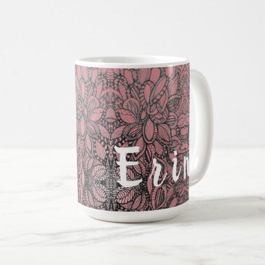 Dessin à la main Conception personnalisée Café Mug (Devant droit)