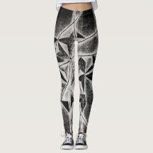 Dessin à la main en ligne blanche sur leggings de
