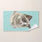 Dessin à la main Ragdoll chat (Serviette à main)
