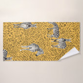 Dessin à la main Zebra Motif sans couture avec lig (Serviette de bain)
