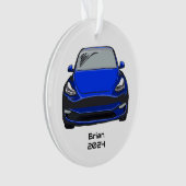 Dessin à main bleue VUS du véhicule électrique (devant)