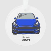 Dessin à main bleue VUS du véhicule électrique (devant)