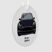 Dessin à main noire du VUS du véhicule électrique (devant)