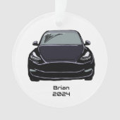 Dessin à main noire du VUS du véhicule électrique (devant)