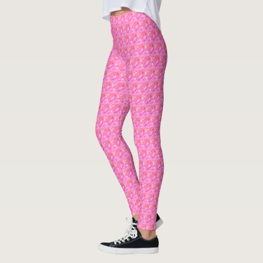 Dessin abstrait MODERNE rose pâle - Leggings (Gauche)
