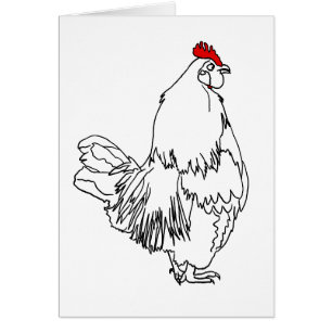 Dessin Amusant de Coq Art de Poulet de Ferme Excen