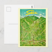 Dessin ancien de la carte postale de Stowe Vermont (Devant / Derrière)