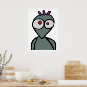 Dessin animé alien, impression artistique (Cuisine)