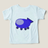 Dessin Animé Anime Popcorn Bateau Spatial Bleu (Design Verso)