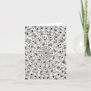 Dessin animé Beaucoup de chats Mandala Art Design