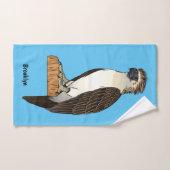 dessin animé d'aigle des Philippines (Serviette à main)