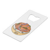 dessin animé de bagel saumon (Dos Angle)
