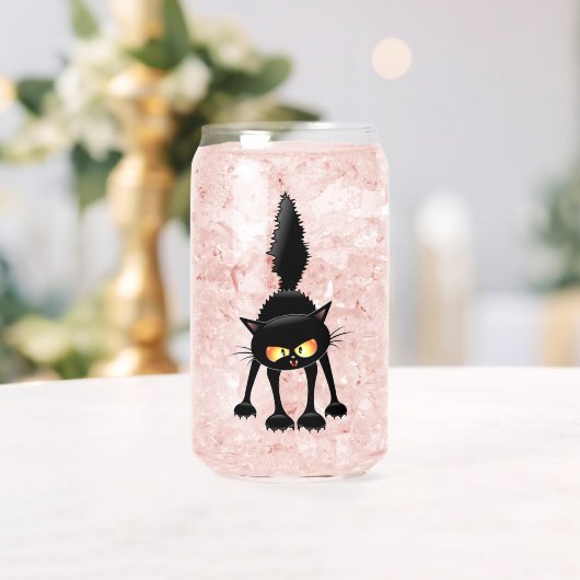 Dessin animé de chat noir drôle et féroce  (Insitu (Mariage))