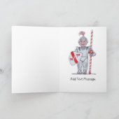 Dessin animé de chevalier en armure Carte (Intérieur)