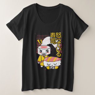 Dessin animé de combattants de karaté de sushi drô