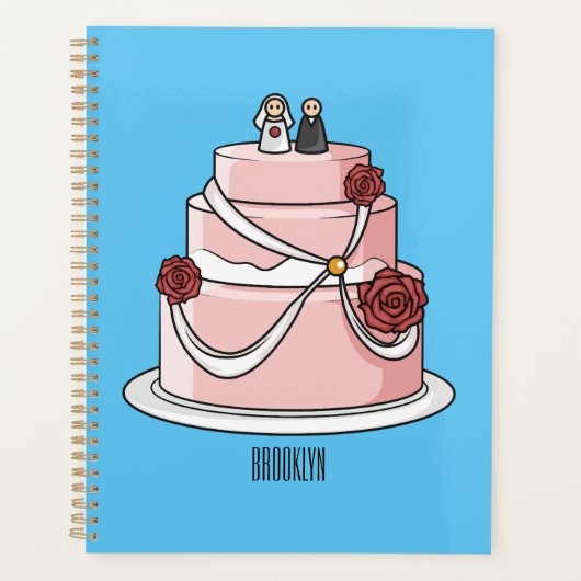 dessin animé de gâteau mariage (Devant)