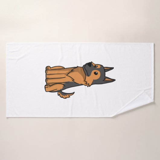 Dessin animé de German Shepherd (Serviette de bain)