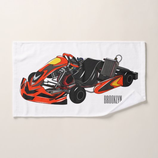 dessin animé de Kart racing (Serviette à main)