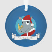 Dessin animé de rhinocéros de Noël (dos)