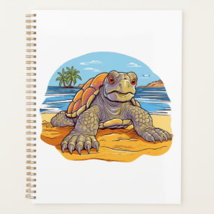 Dessin animé de tortue de plage