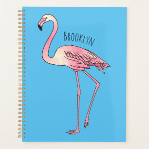 dessin animé d'oiseau Flamant rose