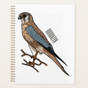 dessin animé d'oiseau-kestrel américain