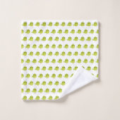 Dessin animé d'oiseau vert mignon (Gant de toilette)