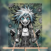 dessin animé joyeux art original blu_eyes black_a (Neutre)