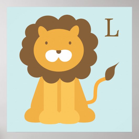 Dessin animé Lion Art mural pour enfants (Devant)