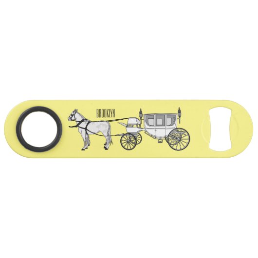 dessin animé mariage cheval & calèche (Devant (Horizontal))