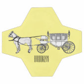 dessin animé mariage cheval & calèche (Plat)