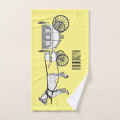 dessin animé mariage cheval & calèche (Serviette à main)