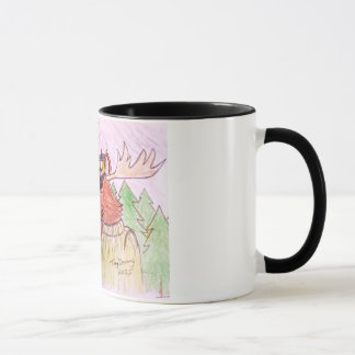 dessin animé Moose sur une tasse Newfie Moose mug.
