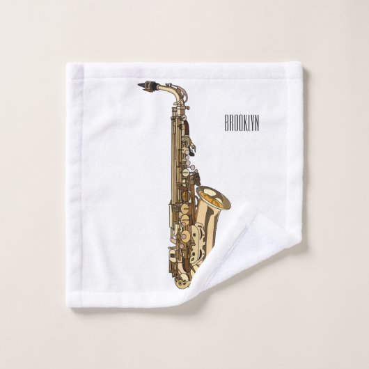 dessin animé saxophone (Gant de toilette)