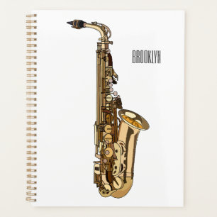 dessin animé saxophone