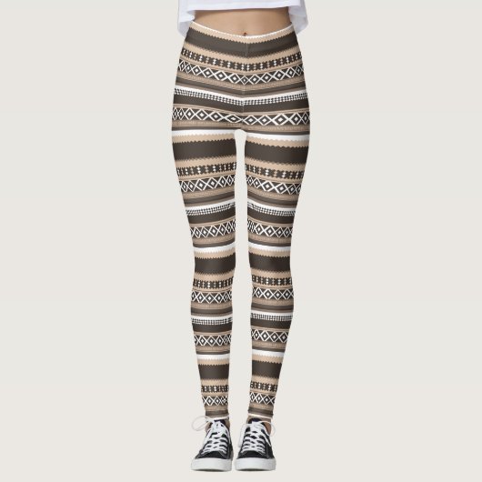 Dessin artistique vintage leggings motifs (Devant)