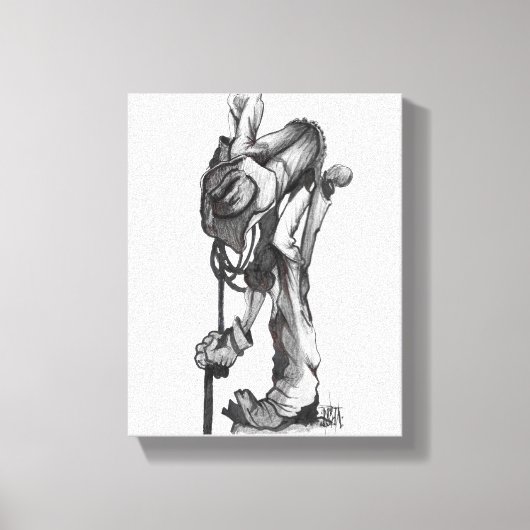 dessin au crayon cowboy impression (Recto)