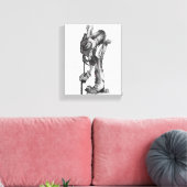 dessin au crayon cowboy impression (Insitu(Salon))